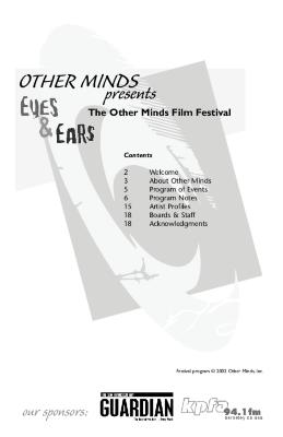 Eyes & Ears: Printed Program