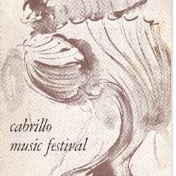 Cabrillo Music Festival 1964: Printed Program