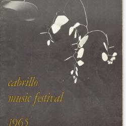 Cabrillo Music Festival 1965: Printed Program