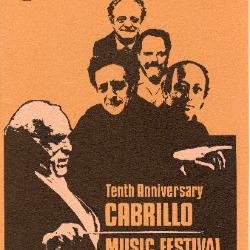 Cabrillo Music Festival 1972: Printed Program