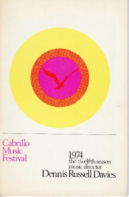 Cabrillo Music Festival 1974: Printed Program