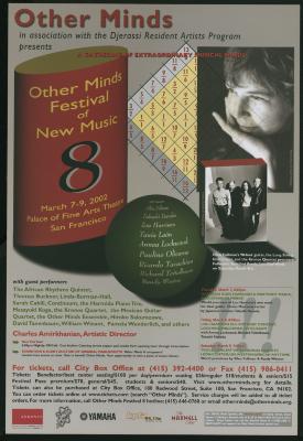 Poster for Other Minds Festival 8 (front)