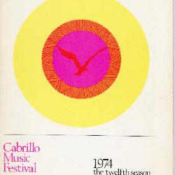 Cabrillo Music Festival 1974: Printed Program