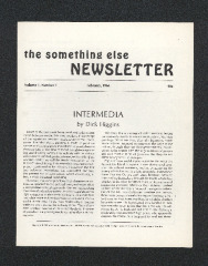 Something Else Newsletter: Vol. 1, No. 1 (February, 1966)