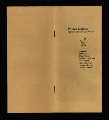 Printed Editions: Fall-Winter Catalogue, 1978-79