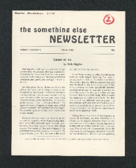 Something Else Newsletter: Vol. 1, No. 2 (March, 1966)